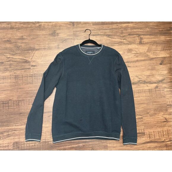 Ted Baker Sepal Textured Crewneck Sweater Navy Blue, Sz 4 / US Medium, MP $195 - Picture 9 of 12